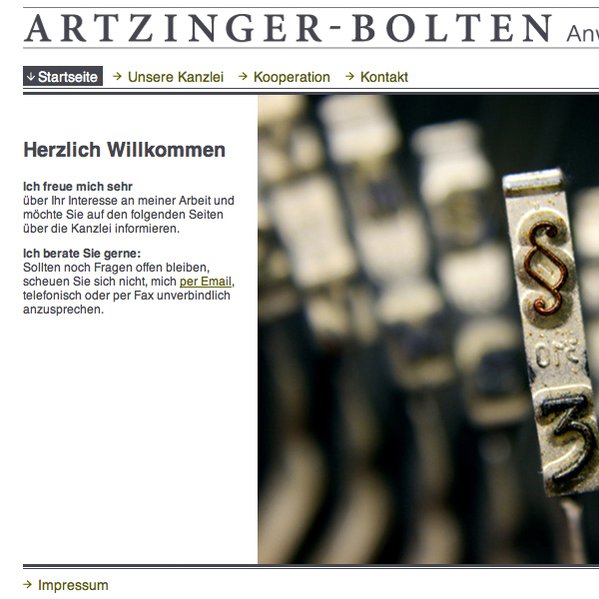 Artzinger-Bolten | Screendesign, Web Grafik